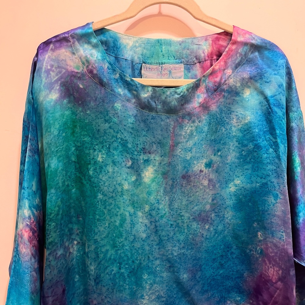 Silk blouse and pant set